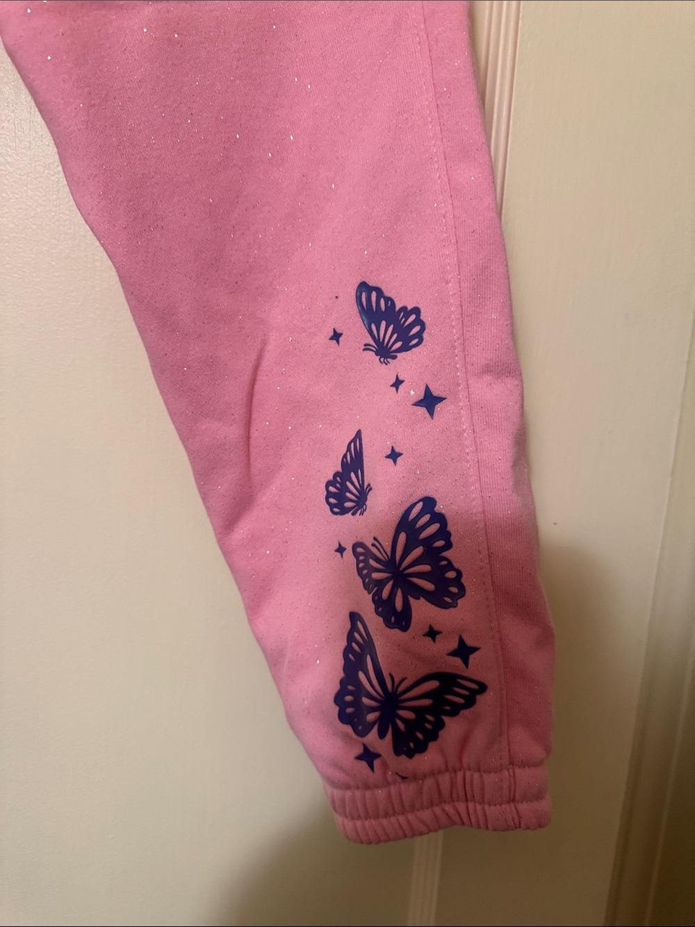 Oshkosh Wicked Girls' Sparkle Pink Butterfly Joggers